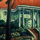 painting of an old house
