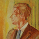 painting of a man at window
